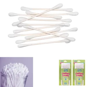 1100 Ct Cotton Swabs Double Tipped Applicator Q Tip Clean Ear Wax Makeup Remover