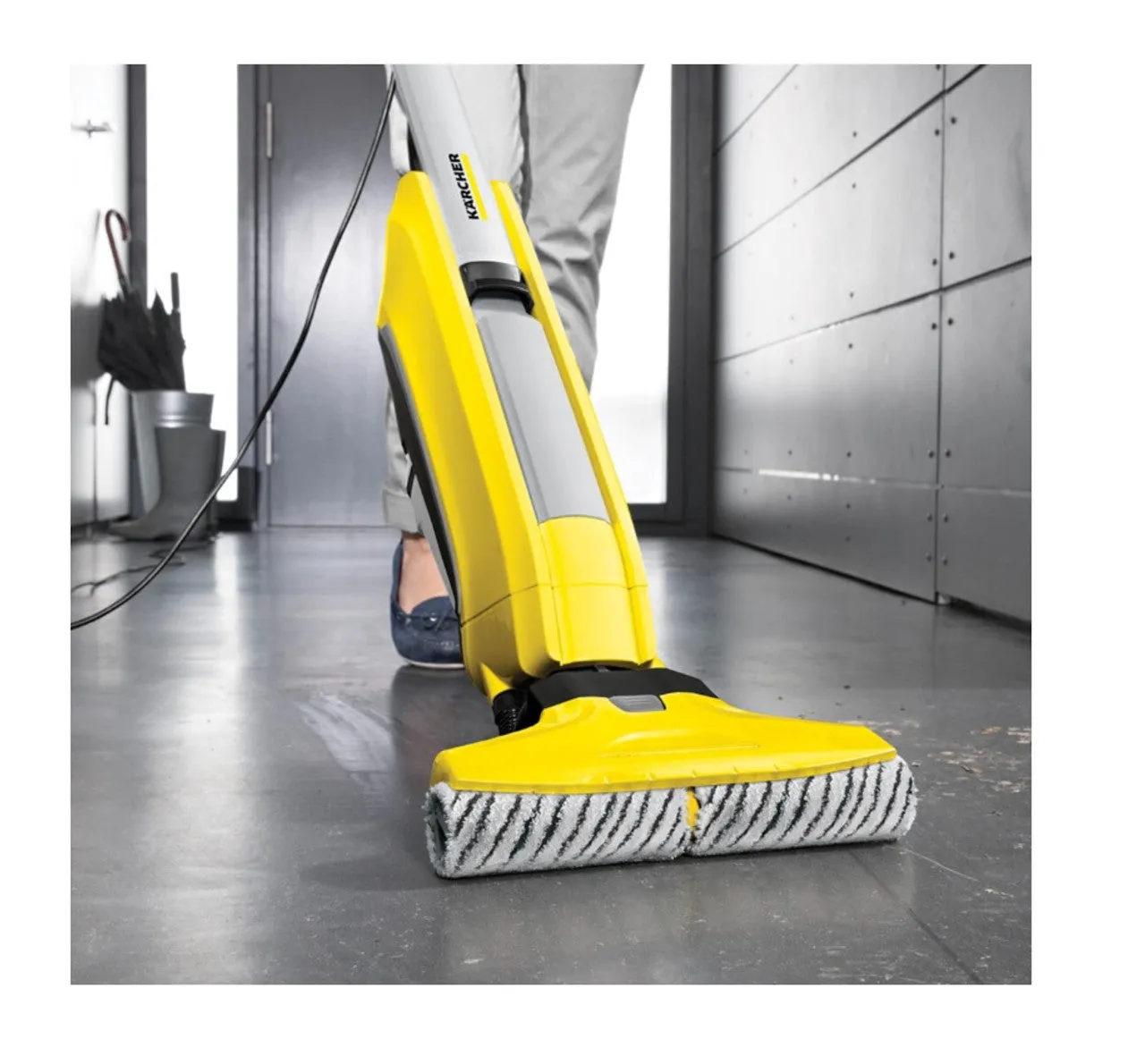 2 x Scrubbing Rollers for Karcher FC3, FC5 & FC7 Floor Cleaner - stone & tiles