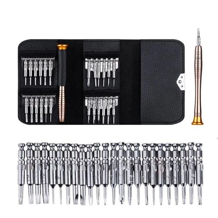 25-piece Precision Screwdriver Set for Electronics with Shek Packaging