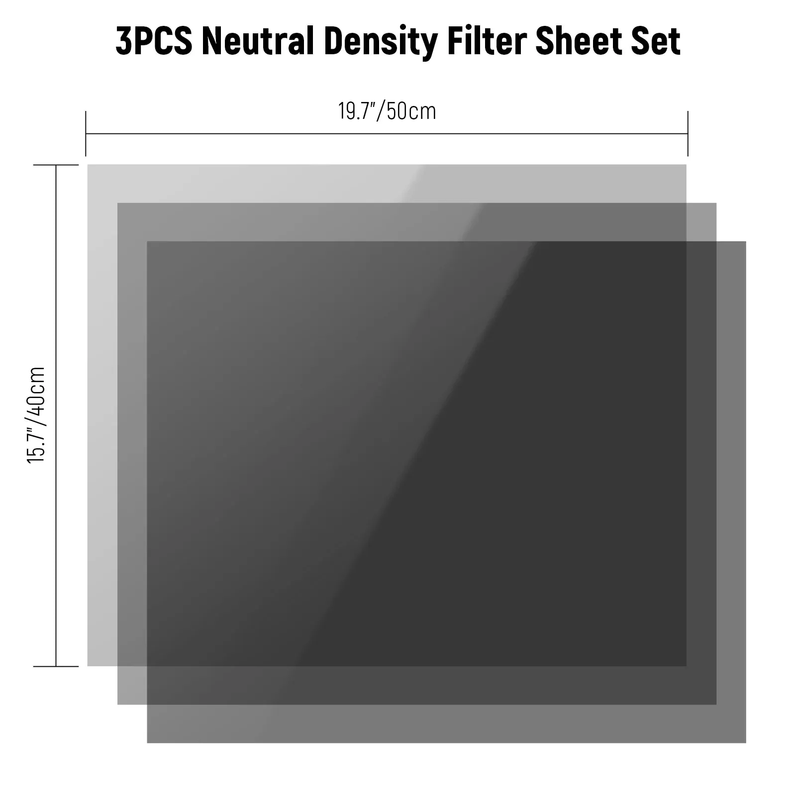 3pcs Nd Gels Filter Sheet for Monolight Nd3 Nd6 Nd9 Light Dimming Gels Polyester Filters