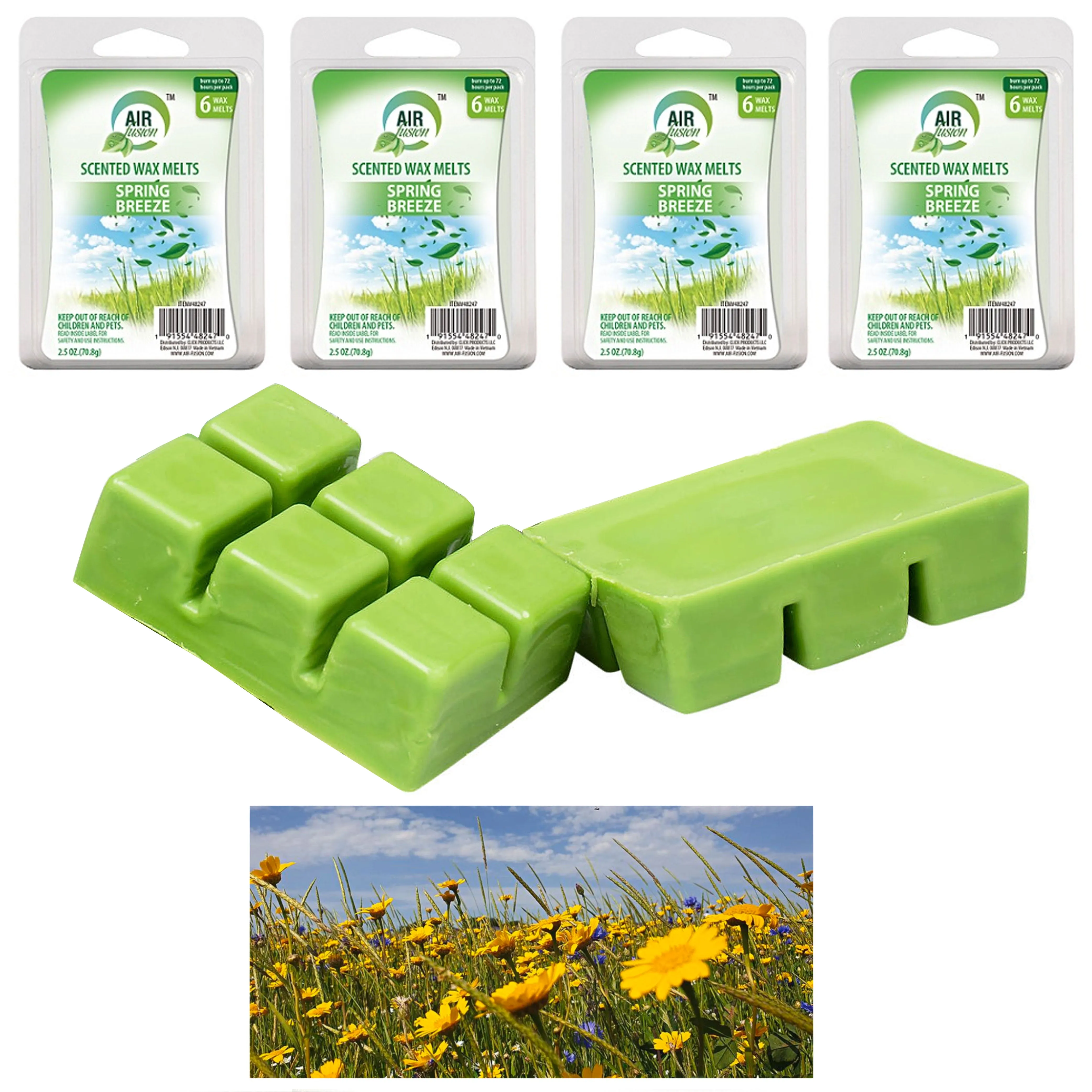 4 Pk Spring Breeze Scented Candle Wax Tarts Cube Melts Fragrance Warmers 2.5oz