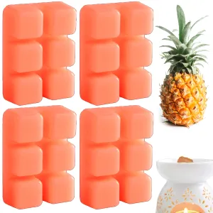 4 Pk Wax Melts Pineapple Scented Tart Cube Warmer Fragrance 2.5oz Aroma Therapy