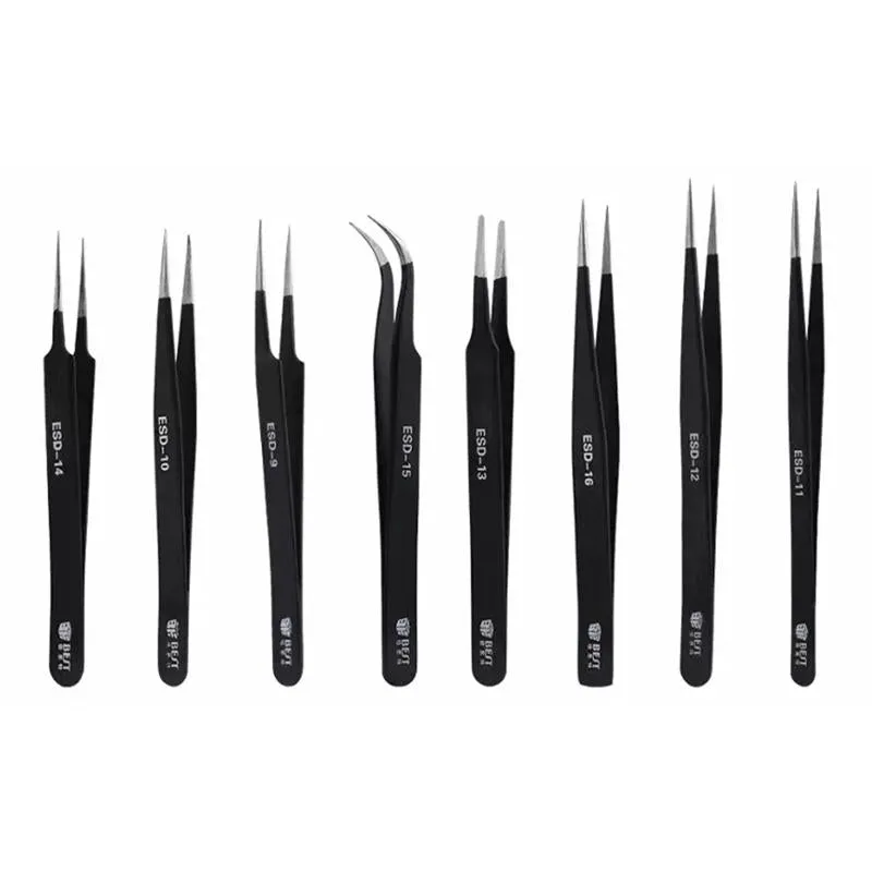 Anti-static Stainless Steel Tweezers for Precision
