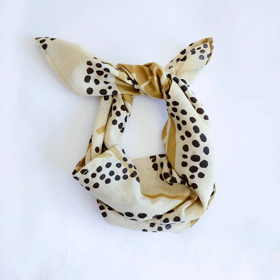 Bandana Scarf Block print cotton - Golden Gal