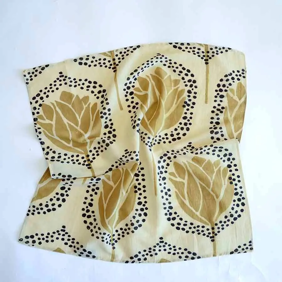 Bandana Scarf Block print cotton - Golden Gal