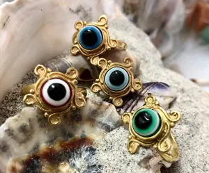 Brass Evil Eye Swirl