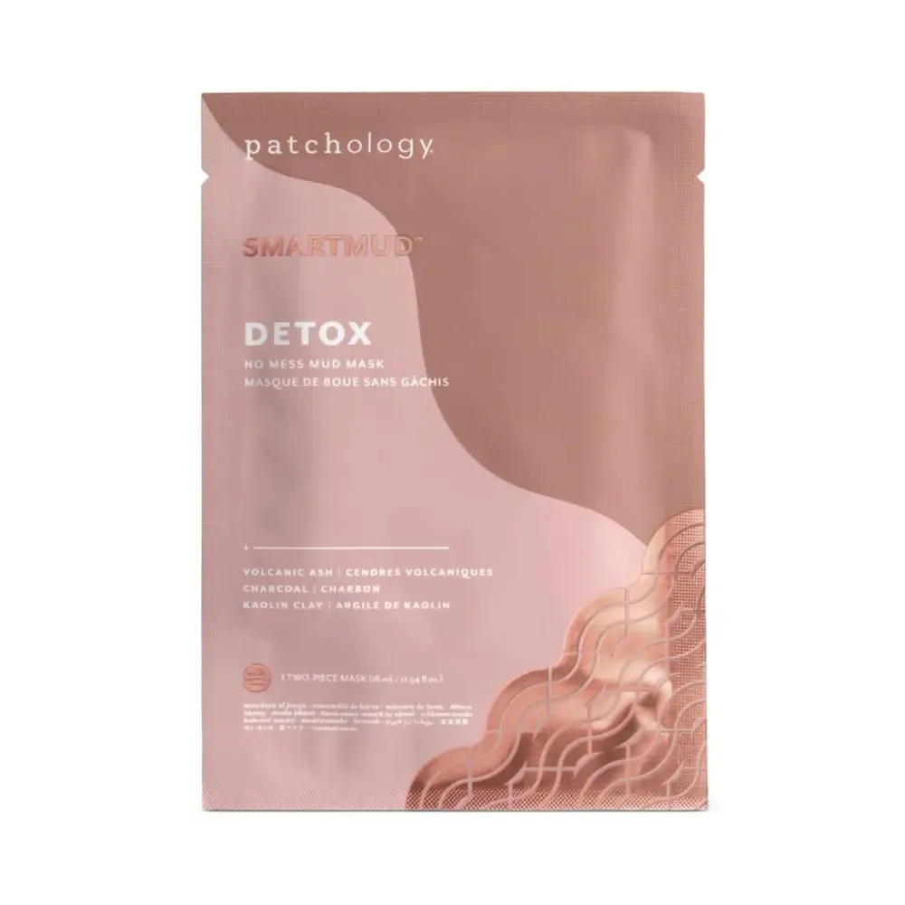 CLEARANCE - Patchology SmartMud® No Mess Mud Masques: Detox Sheet Masks - 4 pack