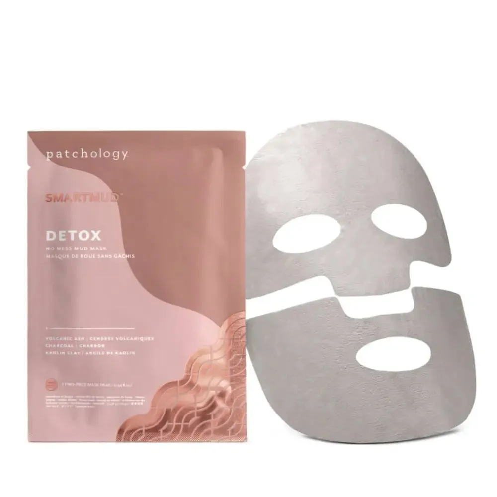 CLEARANCE - Patchology SmartMud® No Mess Mud Masques: Detox Sheet Masks - 4 pack