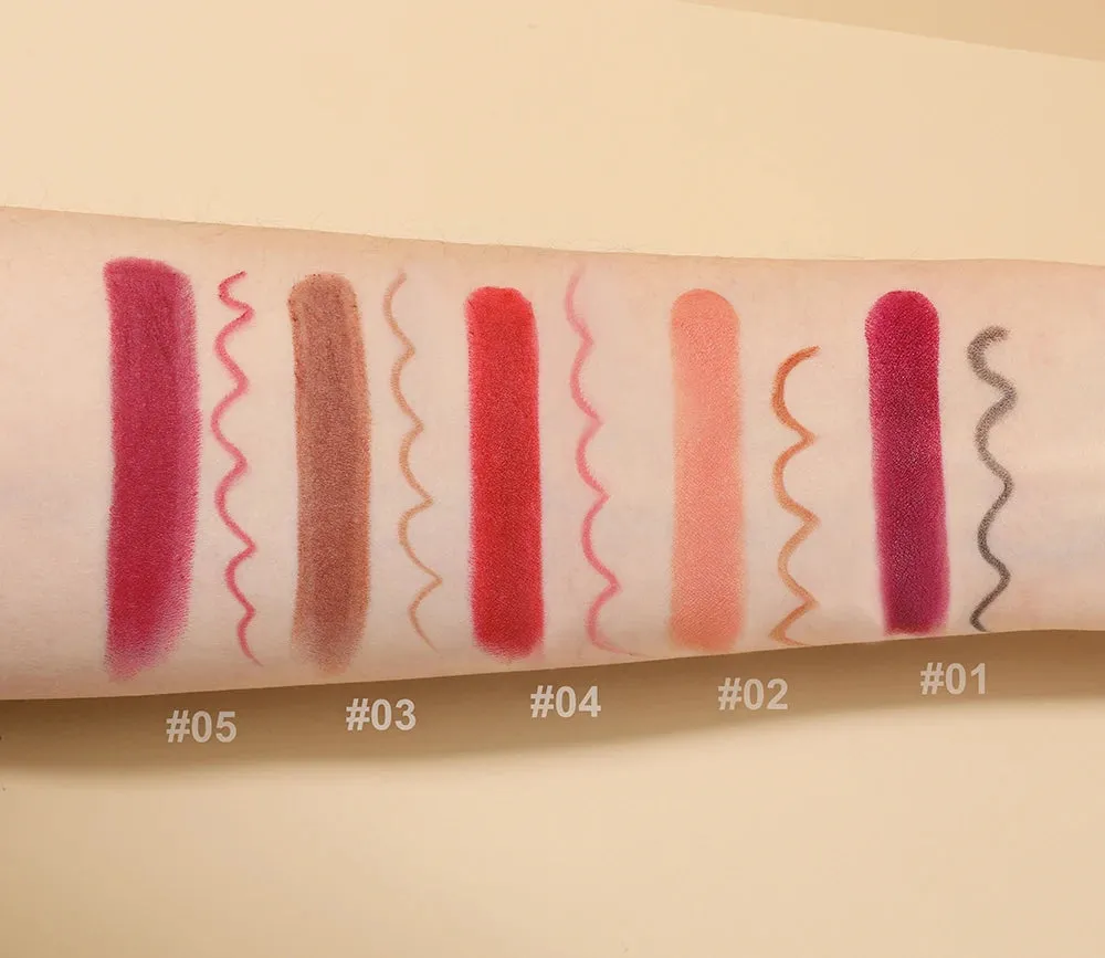 Double Ended 2 In 1 Matte Lip Liner Durable Waterproof Nude Red Lipstick
