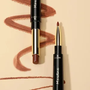 Double Ended 2 In 1 Matte Lip Liner Durable Waterproof Nude Red Lipstick