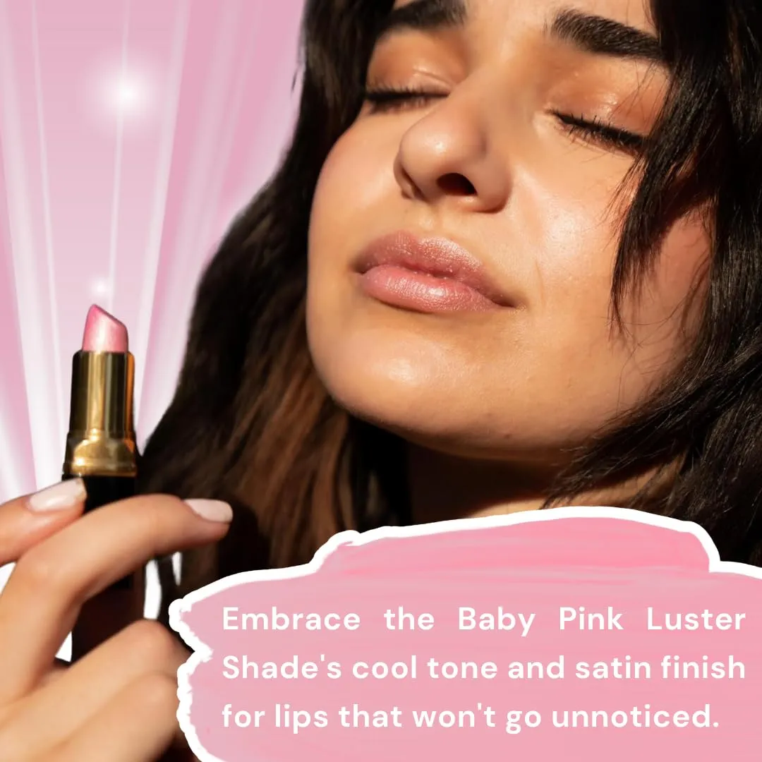 Essence Of Argan Deep Moisturizing Long Lasting Lipstick & Lip Care with 100% Pure Organic Argan Oil, Shea Butter, Jojoba Oil & Aloe Vera Pink Luster