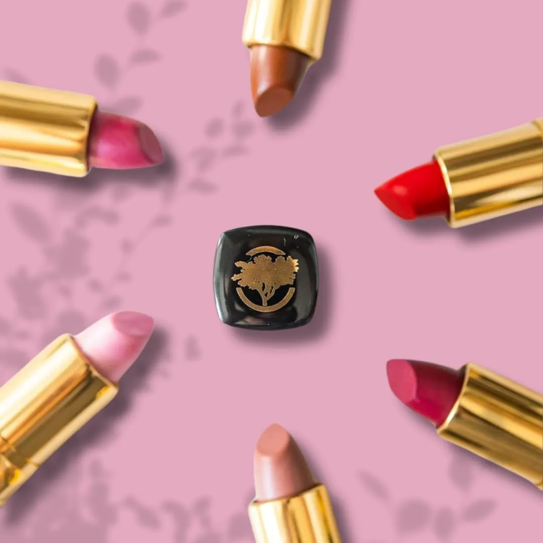 Essence Of Argan Deep Moisturizing Long Lasting Lipstick & Lip Care with 100% Pure Organic Argan Oil, Shea Butter, Jojoba Oil & Aloe Vera Pink Luster