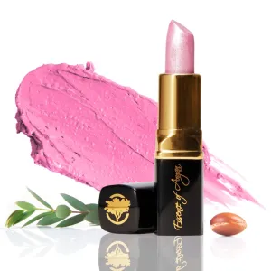 Essence Of Argan Deep Moisturizing Long Lasting Lipstick & Lip Care with 100% Pure Organic Argan Oil, Shea Butter, Jojoba Oil & Aloe Vera Pink Luster