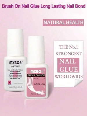 Extra Strong Brush-On Nail Glue For Acrylic Nails, Nail Tips & Press-On Nails