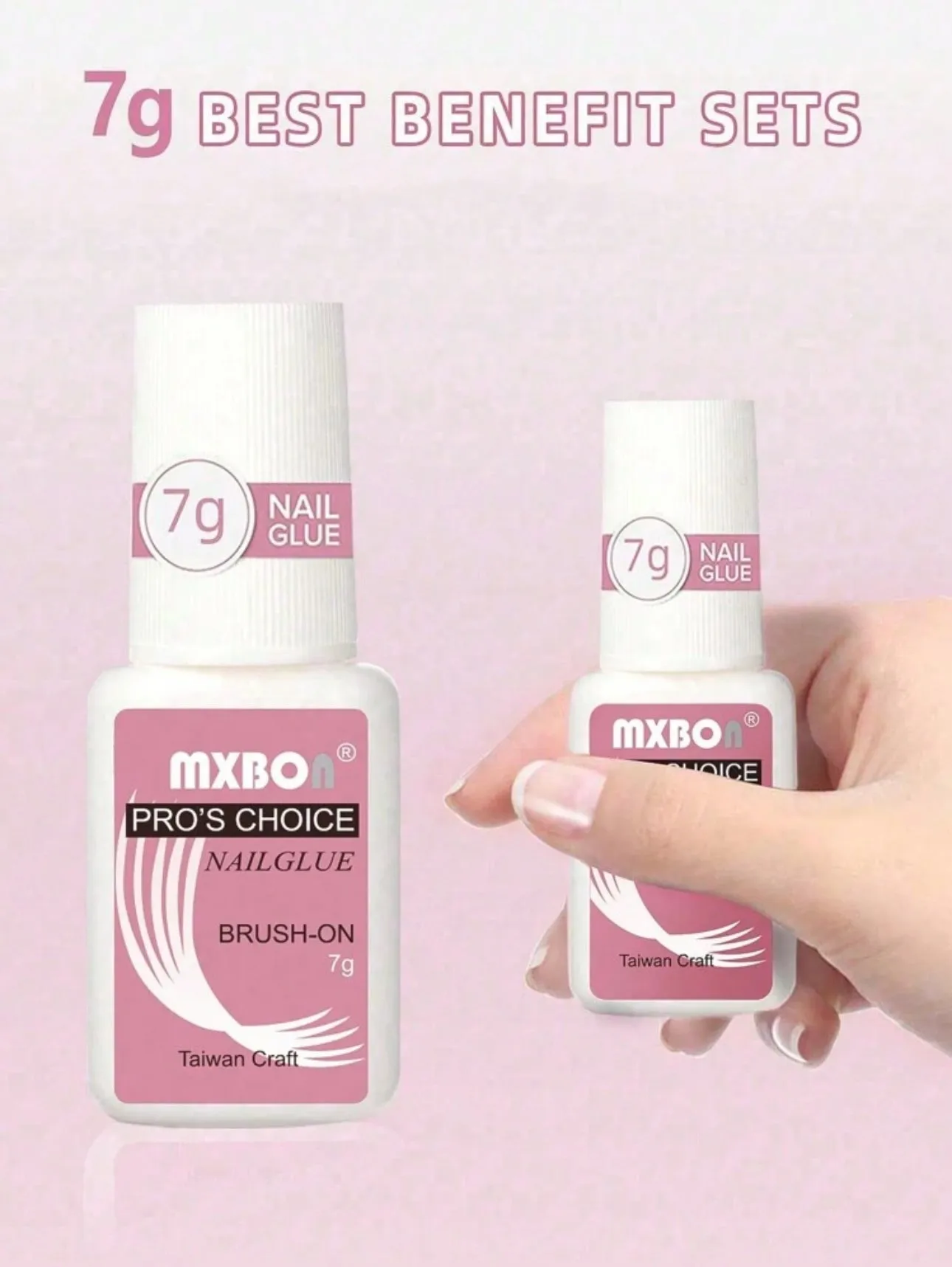 Extra Strong Brush-On Nail Glue For Acrylic Nails, Nail Tips & Press-On Nails