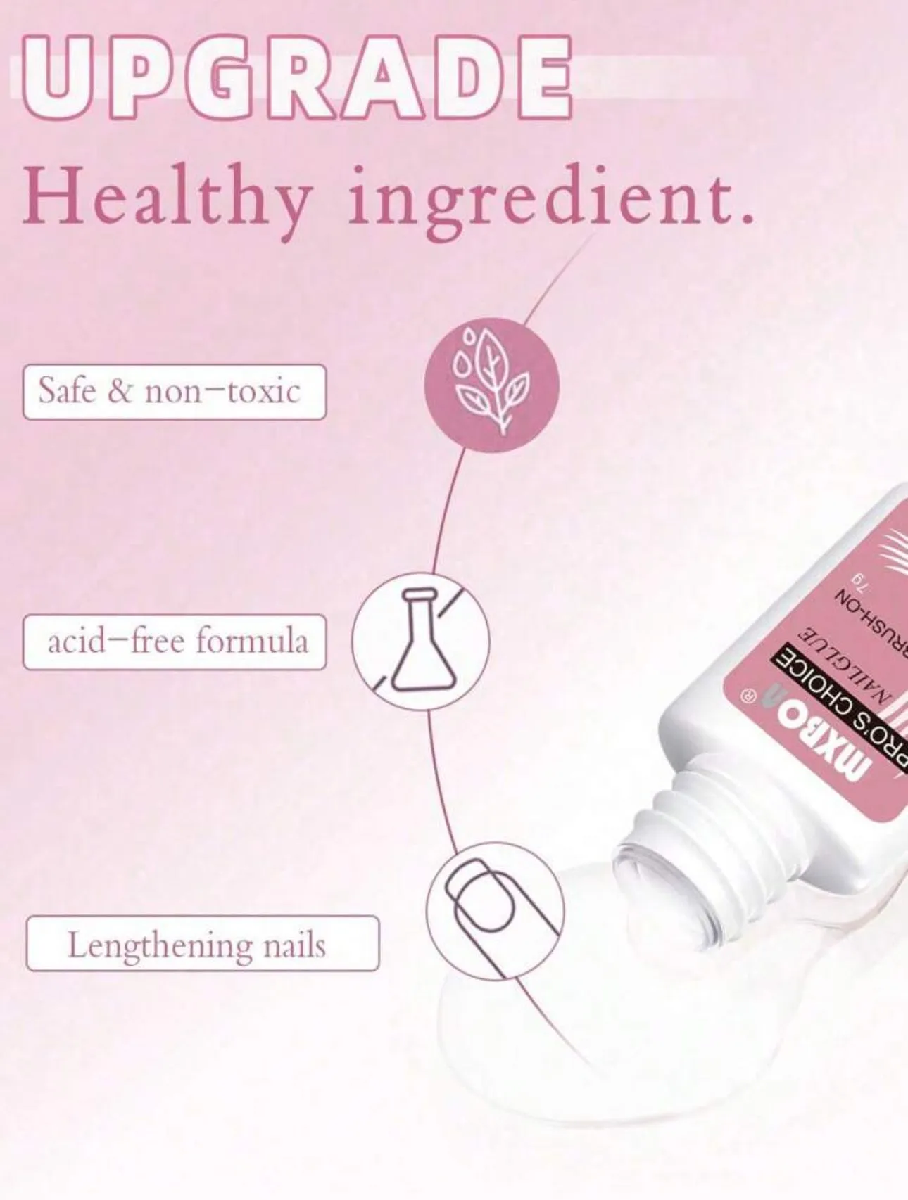 Extra Strong Brush-On Nail Glue For Acrylic Nails, Nail Tips & Press-On Nails