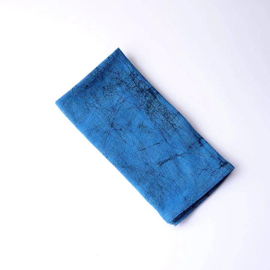 Hand Dyed Indigo Blue Napkins - Set of 4