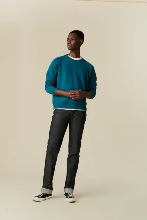 Men's Straight Cut Denim Five pocket Jeans - Black