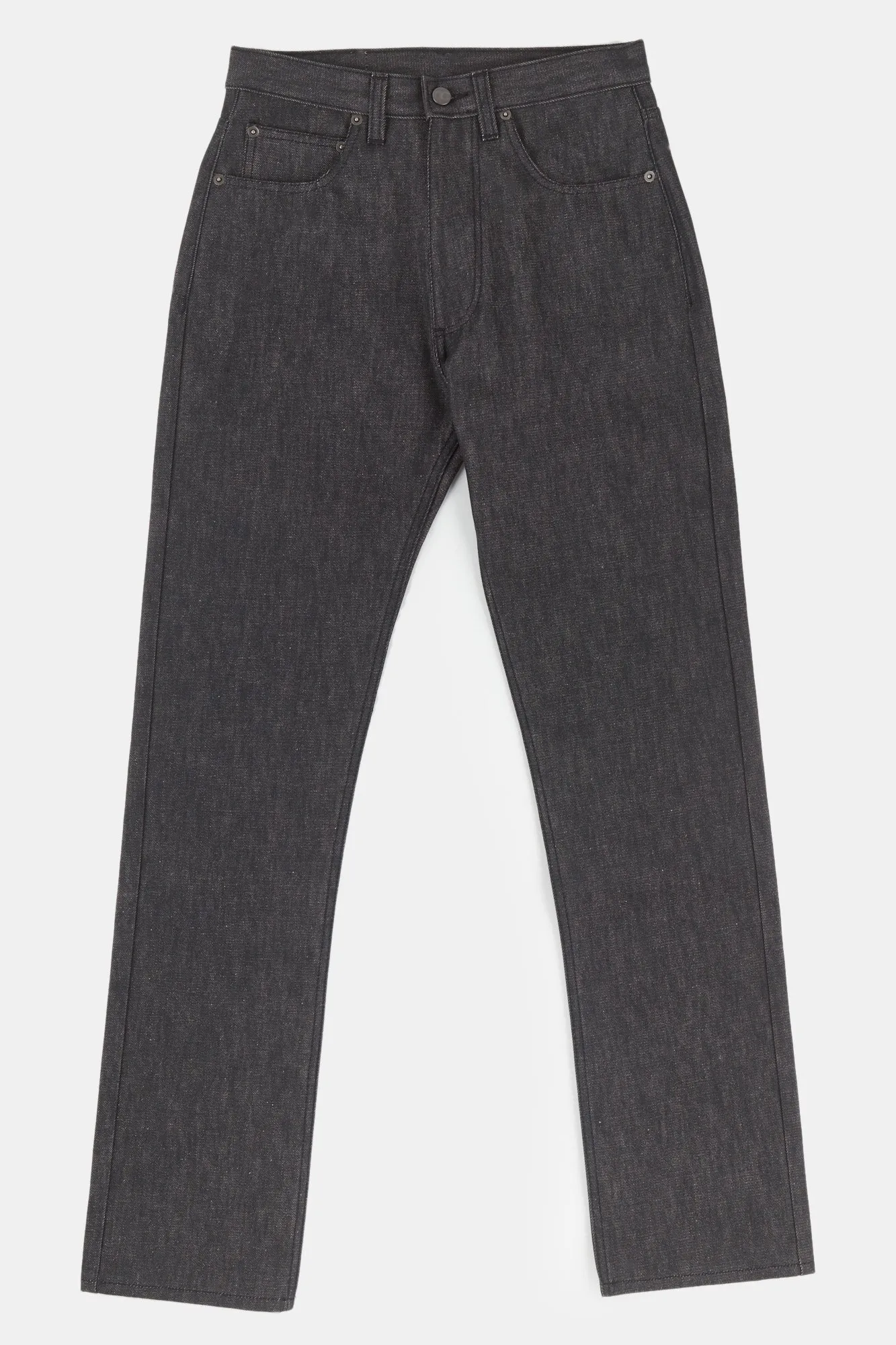 Men's Straight Cut Denim Five pocket Jeans - Black