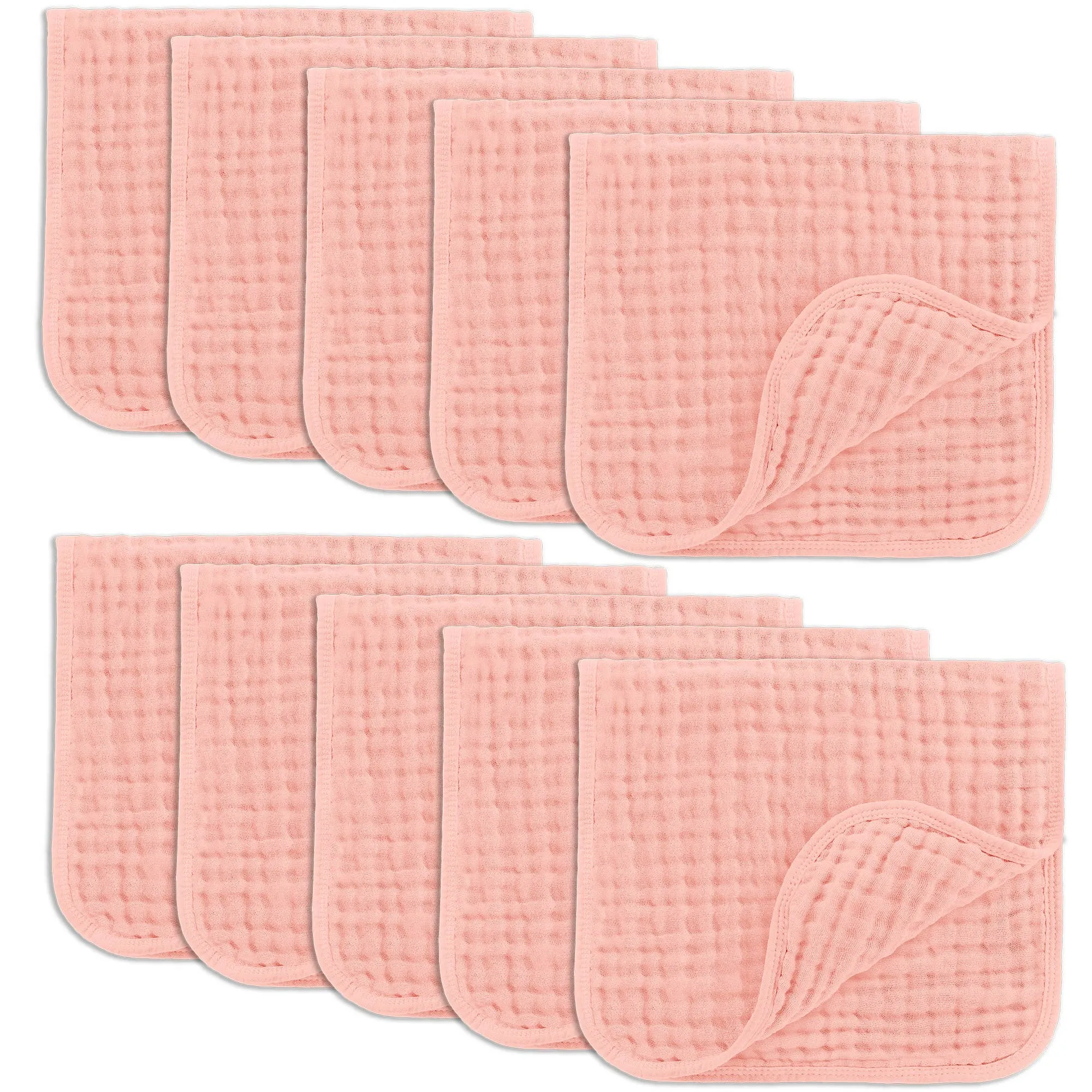 Muslin Burp Cloths by Comfy Cubs: White / 6-Pack 20X10