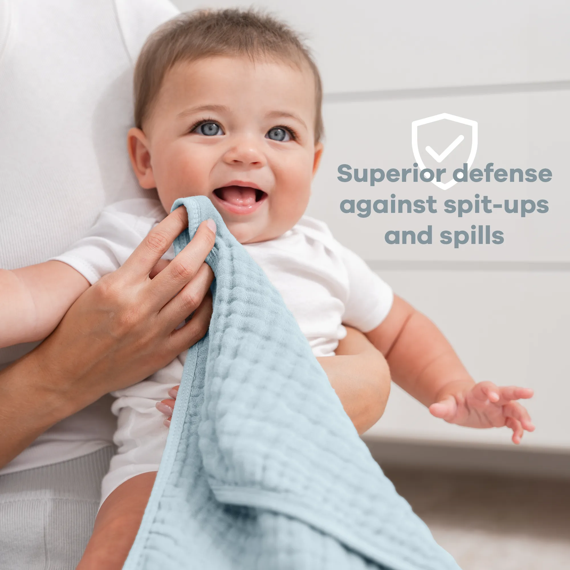 Muslin Burp Cloths by Comfy Cubs: White / 6-Pack 20X10