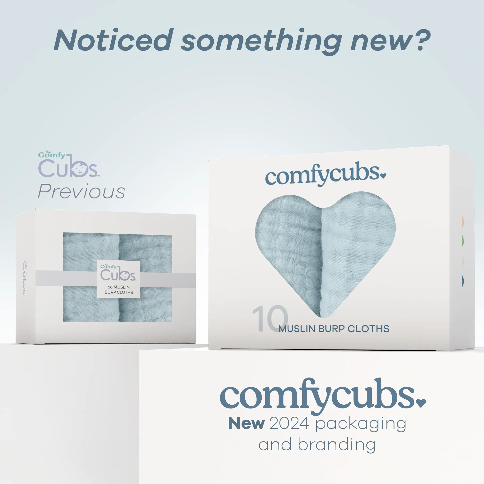 Muslin Burp Cloths by Comfy Cubs: White / 6-Pack 20X10