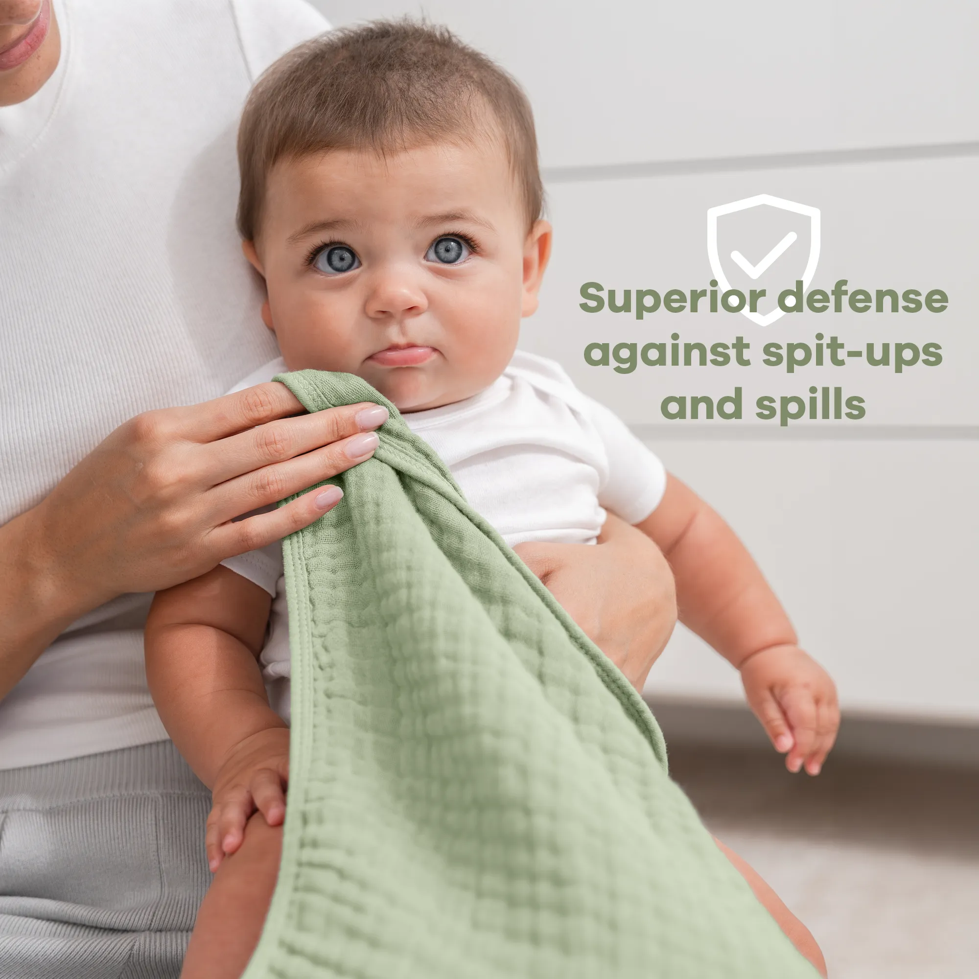 Muslin Burp Cloths by Comfy Cubs: White / 6-Pack 20X10