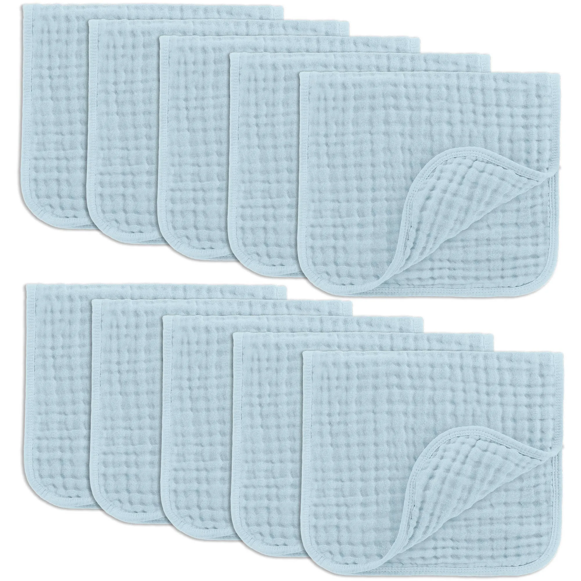 Muslin Burp Cloths by Comfy Cubs: White / 6-Pack 20X10