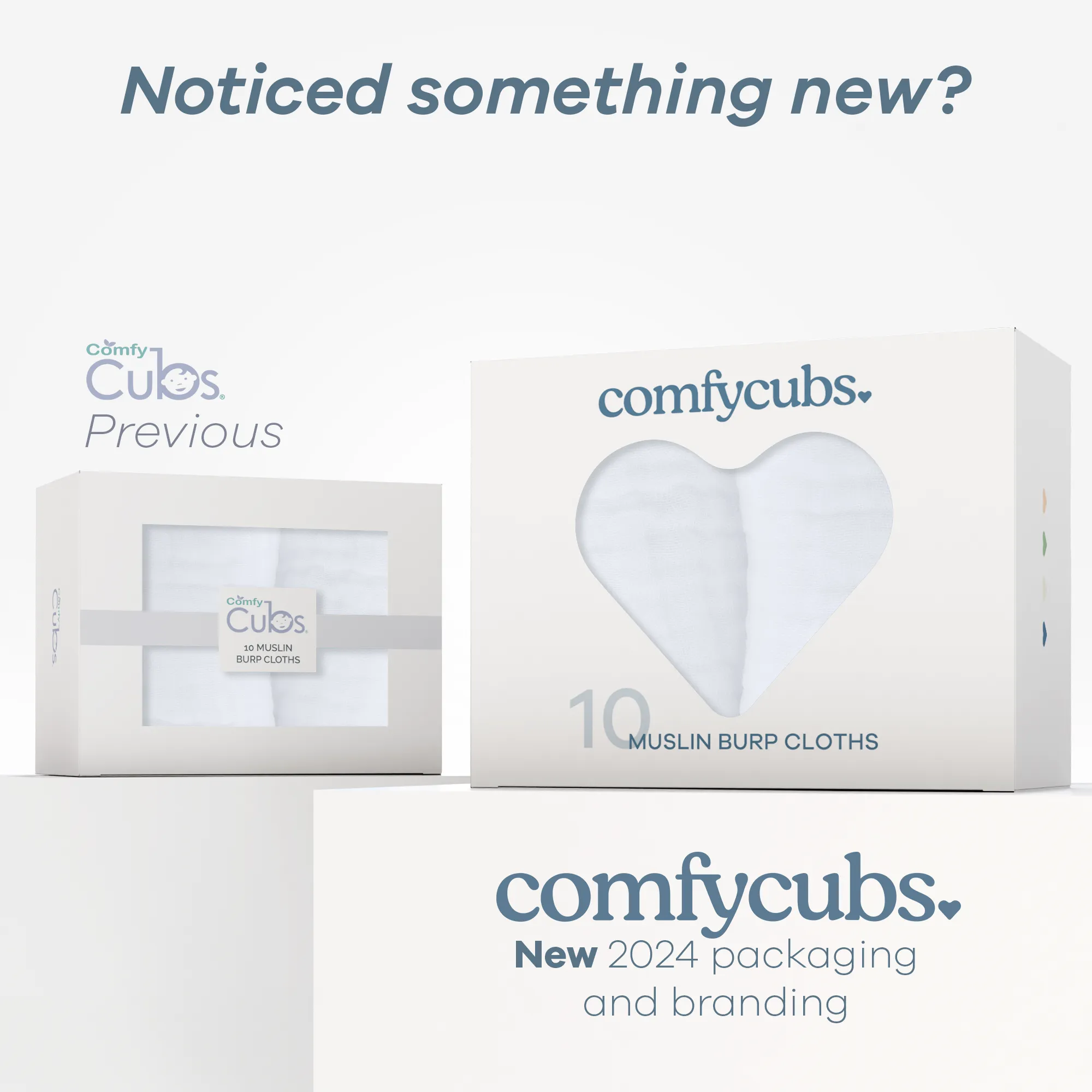 Muslin Burp Cloths by Comfy Cubs: White / 6-Pack 20X10