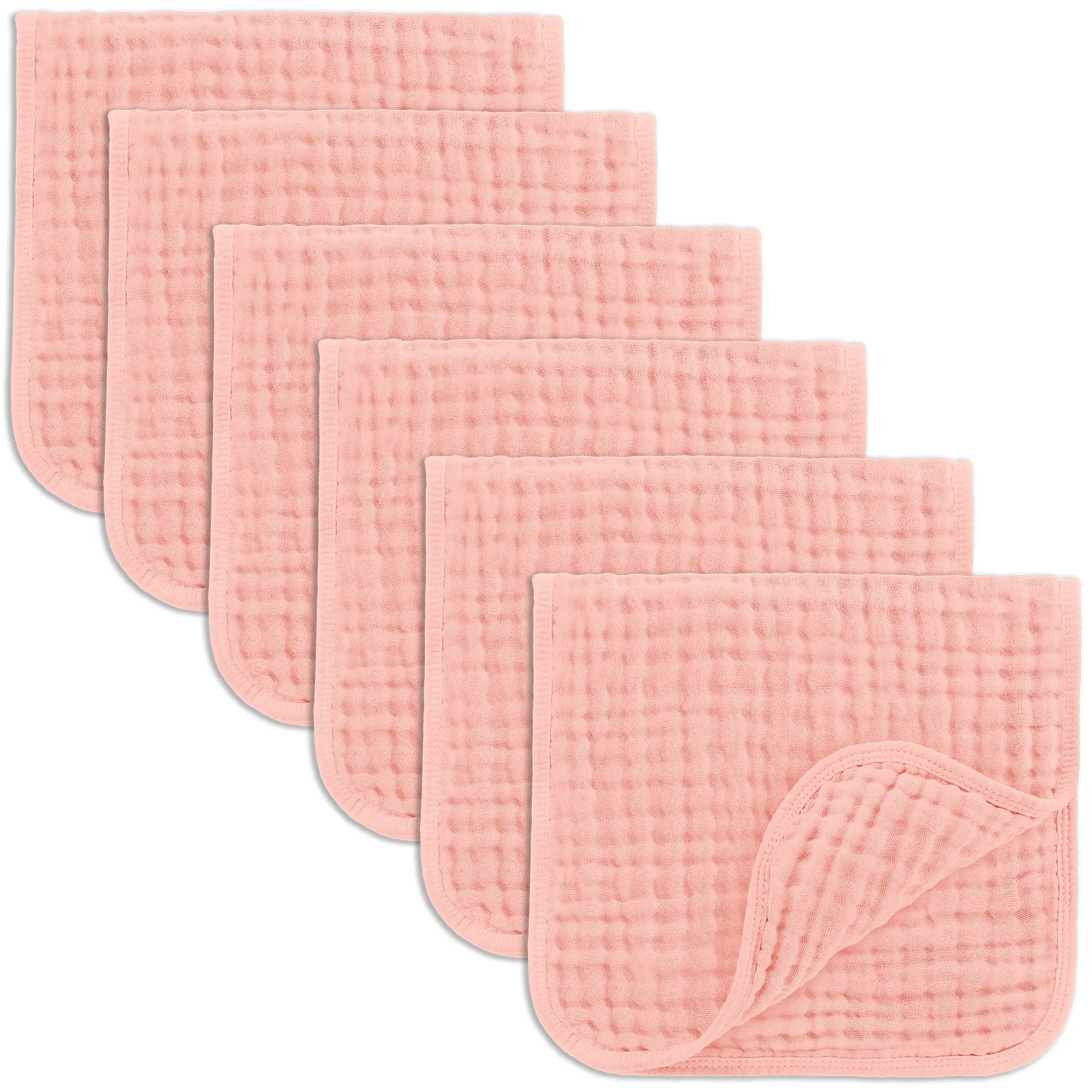 Muslin Burp Cloths by Comfy Cubs: White / 6-Pack 20X10
