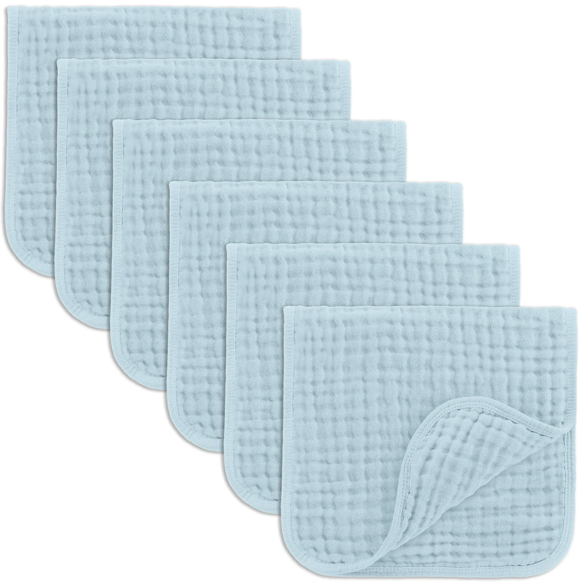 Muslin Burp Cloths by Comfy Cubs: White / 6-Pack 20X10
