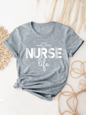 Nurse Life Print T-Shirt