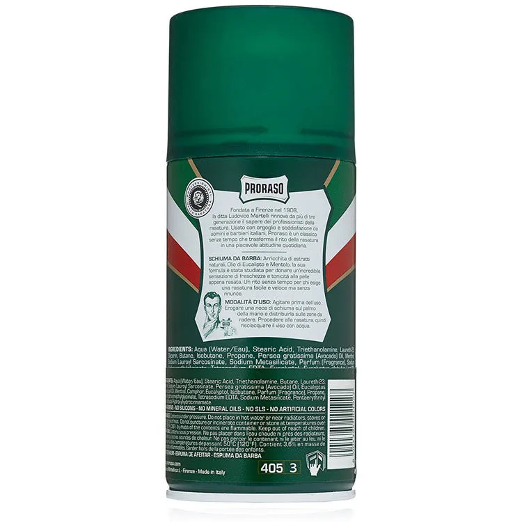 Proraso Eucalyptus & Menthol Refresh Shaving Foam 300ml