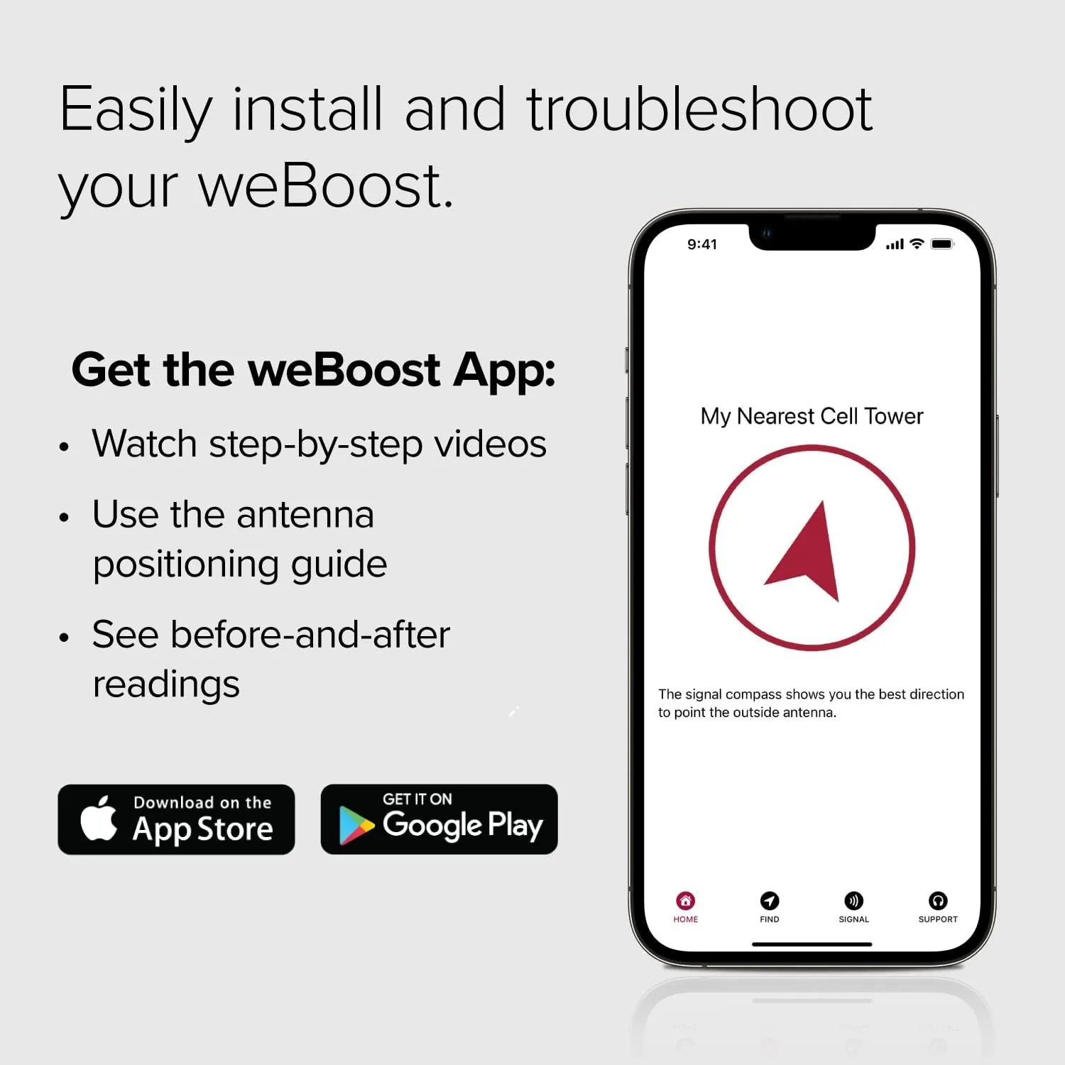 weBoost Drive Reach - Vehicle Cell Phone Signal Booster | 5G & 4G LTE | Magnetic Roof Antenna | Boosts All U.S. Carriers - Verizon, AT&T, T-Mobile | Made in the U.S. | FCC Approved (model 470154)
