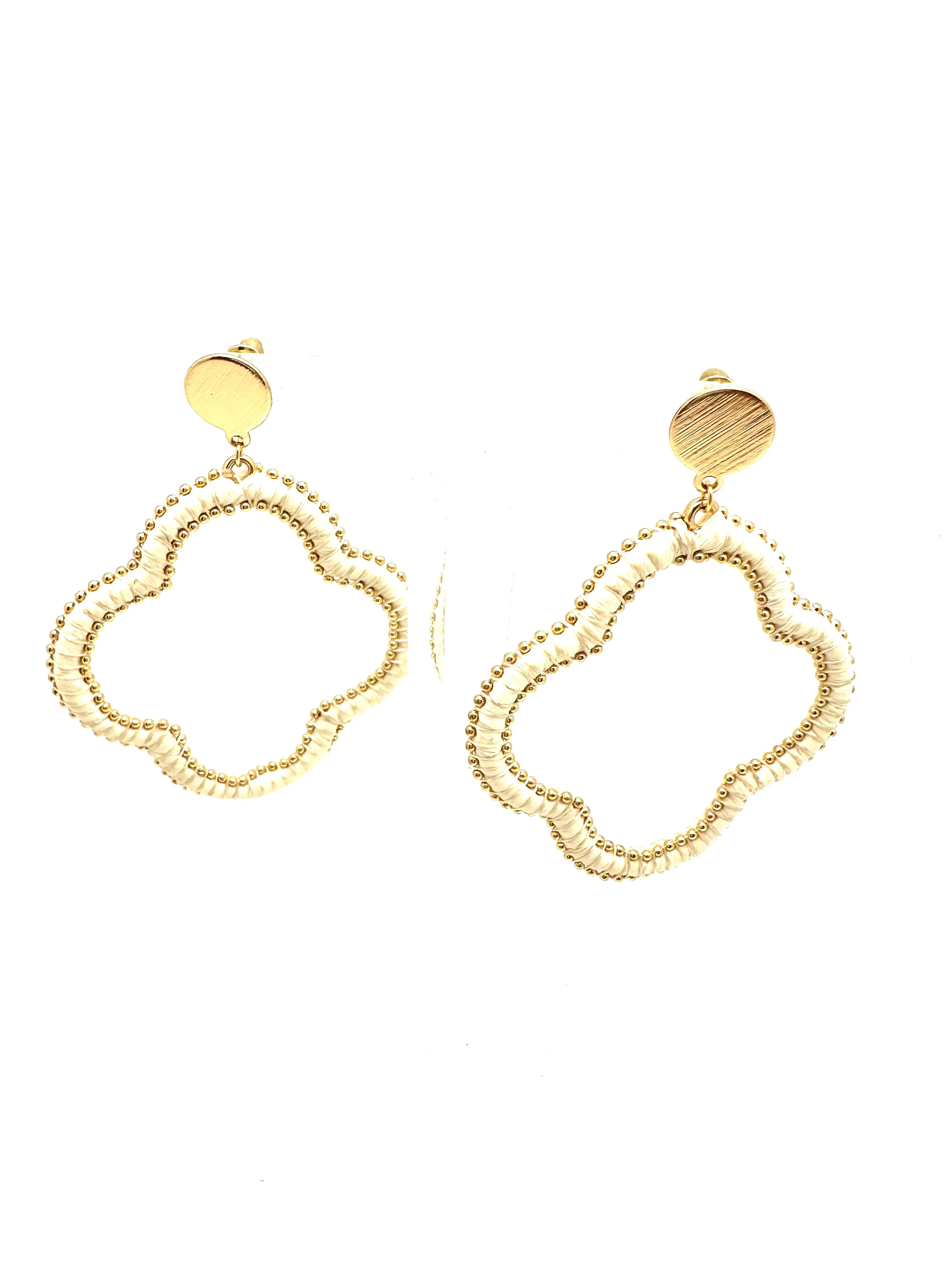Wrapped Clover Earrings