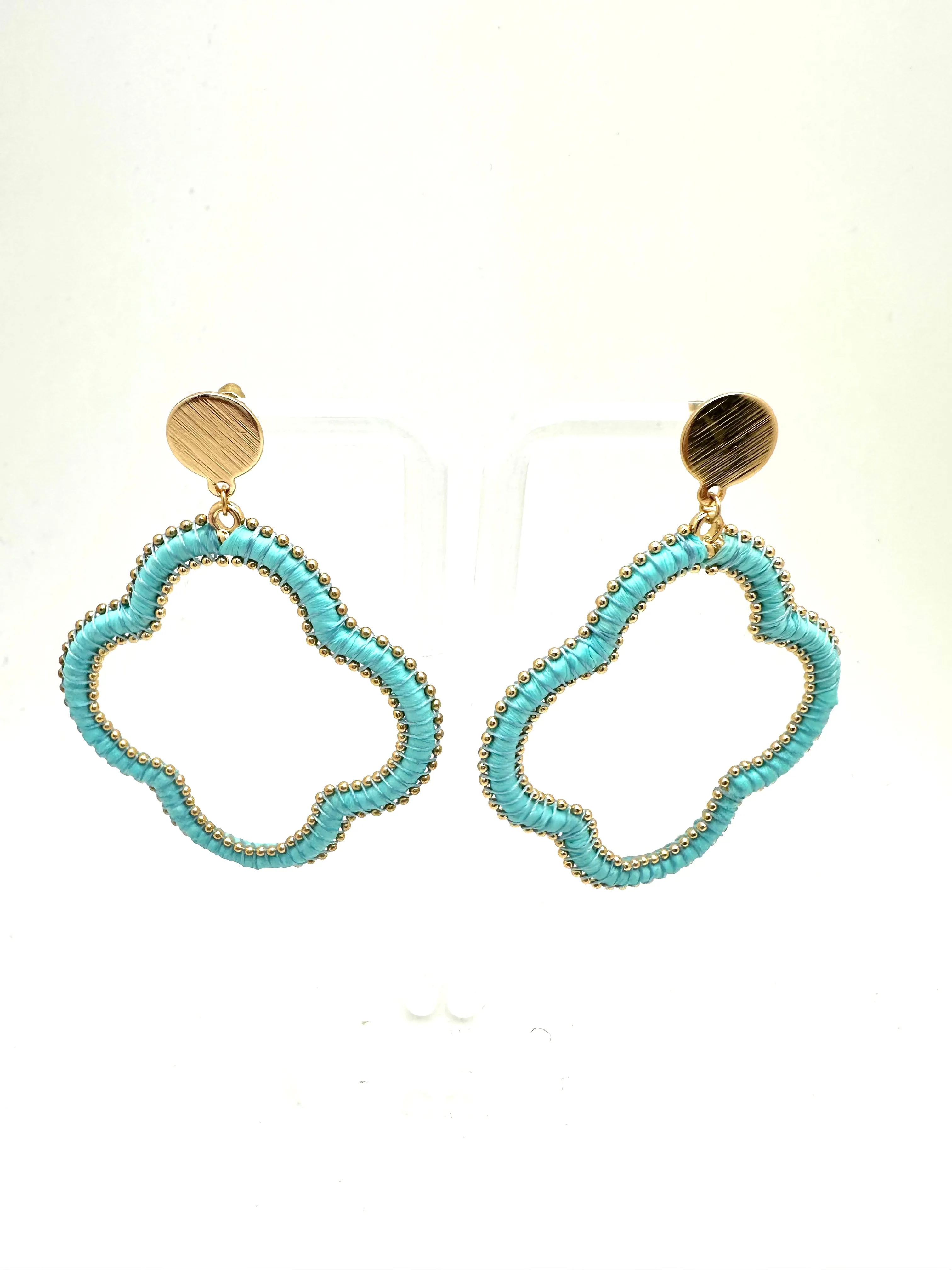 Wrapped Clover Earrings