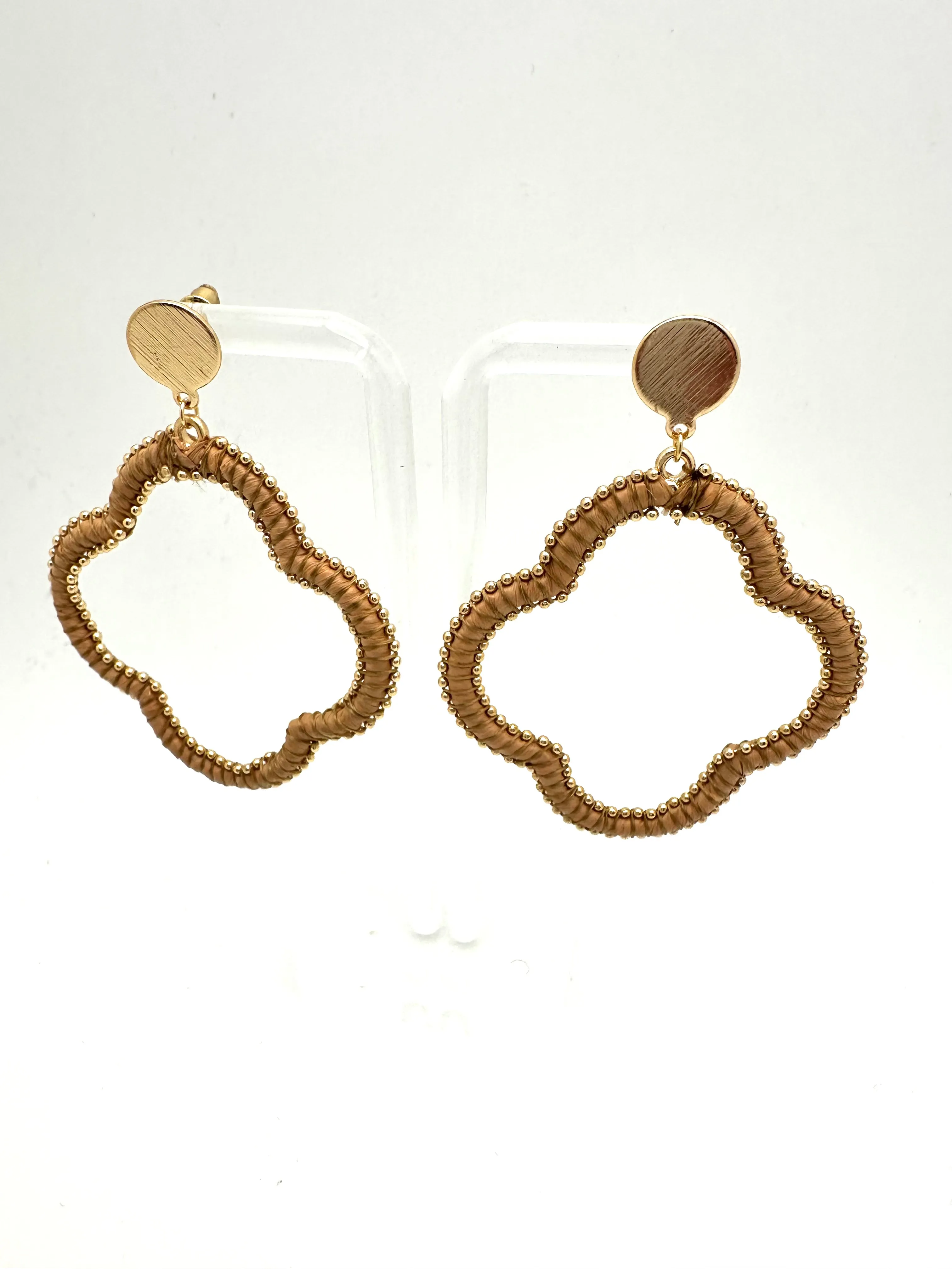 Wrapped Clover Earrings